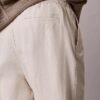 Pantalon à plis en mélange de lin à enfiler Pantalon à plis en mélange de lin à enfiler