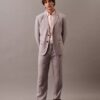 Pantalon plissé en mélange de lin Pantalon plissé en mélange de lin