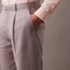 Pantalon plissé en mélange de lin Pantalon plissé en mélange de lin