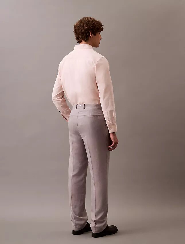 Pantalon plissé en mélange de lin Pantalon plissé en mélange de lin