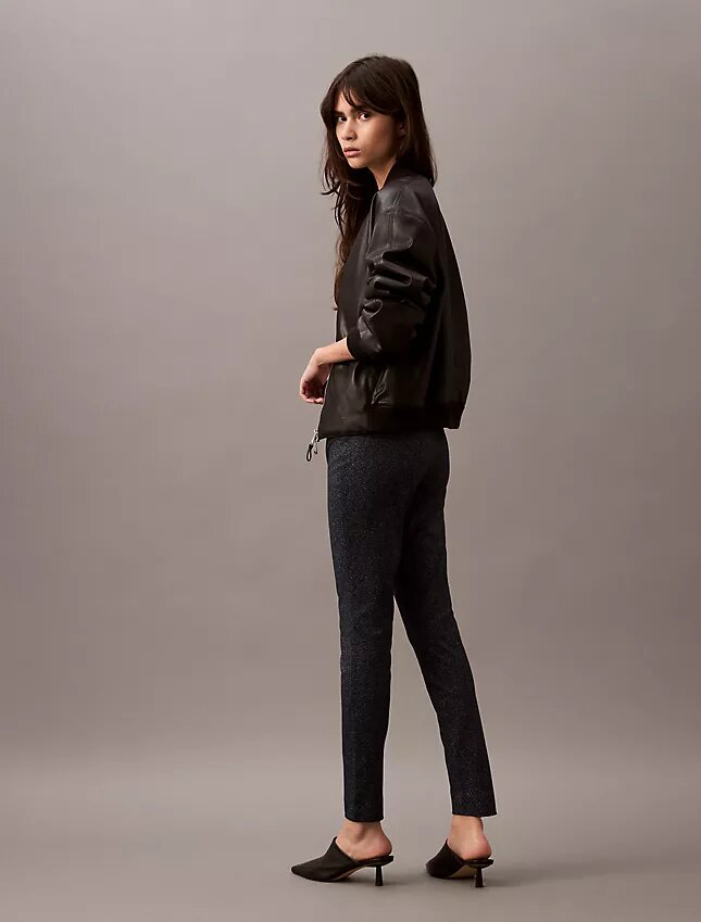 Pantalon skinny en ponte à imprimé chevrons Pantalon skinny en ponte à imprimé chevrons