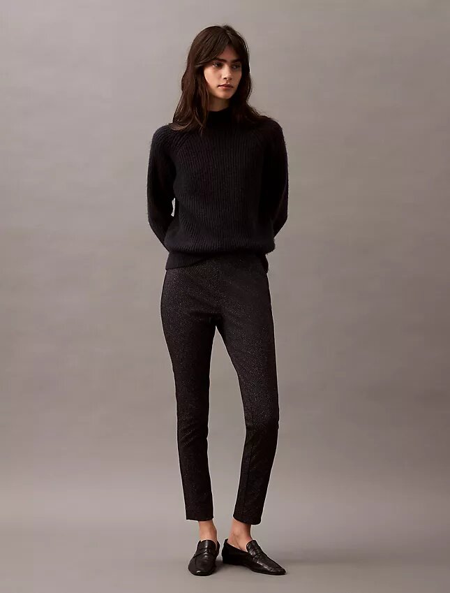 Pantalon skinny en ponte à imprimé chevrons Pantalon skinny en ponte à imprimé chevrons