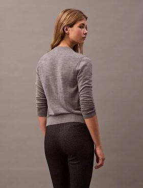 Pantalon skinny en ponte à imprimé pied-de-poule