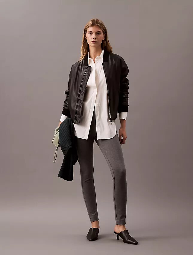 Pantalon skinny en ponte uni Pantalon skinny en ponte uni
