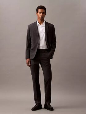 Pantalon slim ajusté en laine mélangée Pantalon slim ajusté en laine mélangée