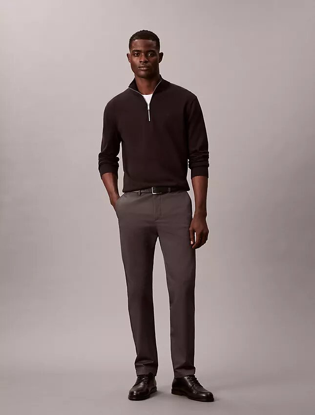 Pantalon slim en Cotton Stretch Pantalon slim en Cotton Stretch