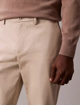 Pantalon slim en Cotton Stretch