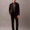 Pantalon slim en gabardine de laine