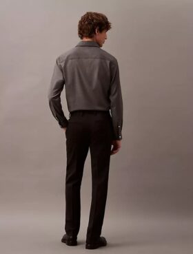 Pantalon slim en gabardine de laine Pantalon slim en gabardine de laine