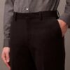 Pantalon slim en gabardine de laine