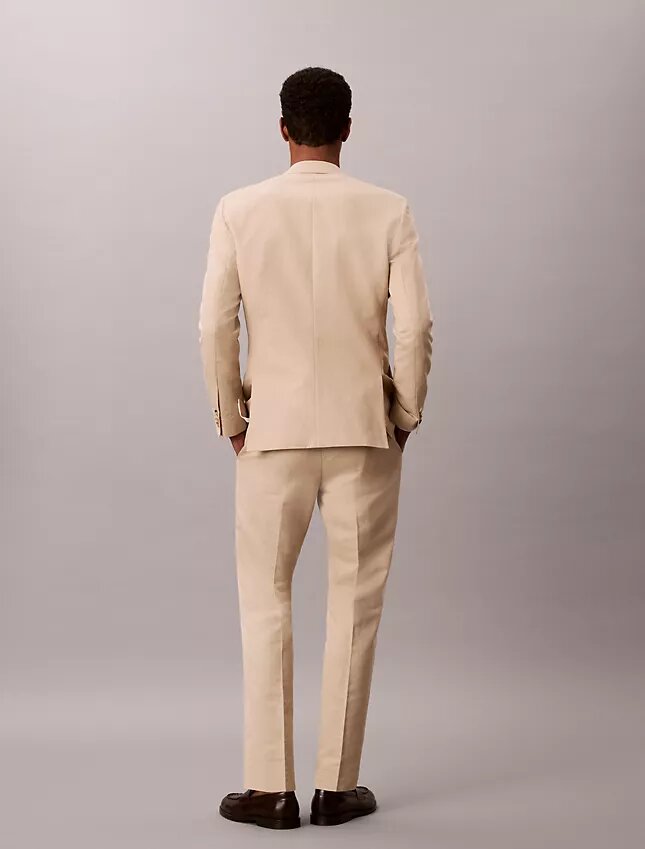 Pantalon slim en mélange de lin Pantalon slim en mélange de lin