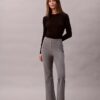 Pantalon slim évasé en ponte Pantalon slim évasé en ponte