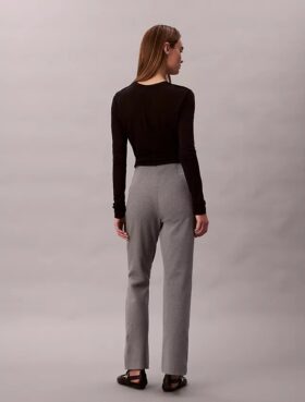 Pantalon slim évasé en ponte