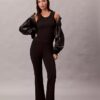 Pantalon slim évasé en ponte Pantalon slim évasé en ponte