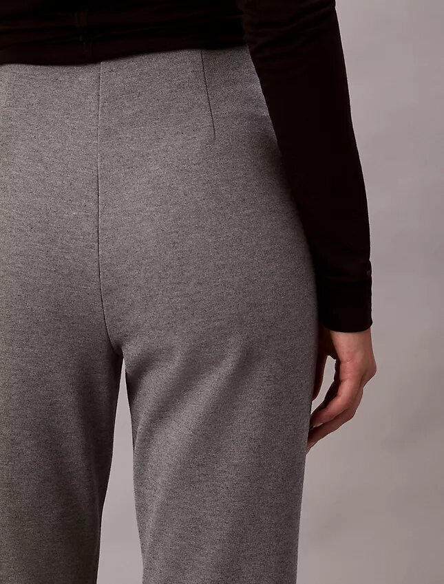 Pantalon slim évasé en ponte Pantalon slim évasé en ponte