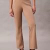 Pantalon slim évasé en ponte Pantalon slim évasé en ponte