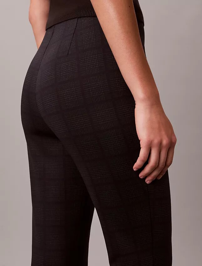 Pantalon slim évasé en ponte Pantalon slim évasé en ponte