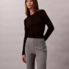 Pantalon slim évasé en ponte Pantalon slim évasé en ponte