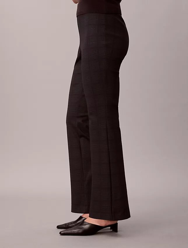 Pantalon slim évasé en ponte Pantalon slim évasé en ponte
