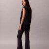 Pantalon slim évasé en ponte Pantalon slim évasé en ponte