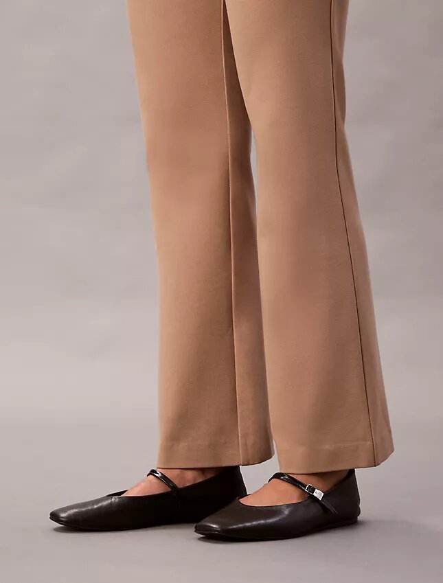 Pantalon slim évasé en ponte Pantalon slim évasé en ponte