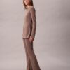 Pantalon évasé en maille ajusté à enfiler Pantalon évasé en maille ajusté à enfiler