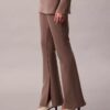 Pantalon évasé en maille ajusté à enfiler Pantalon évasé en maille ajusté à enfiler