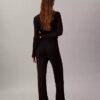Pantalon évasé en mélange de laine mérinos et lurex Pantalon évasé en mélange de laine mérinos et lurex