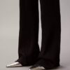 Pantalon évasé en mélange de laine mérinos et lurex Pantalon évasé en mélange de laine mérinos et lurex