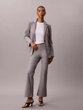 Pantalon évasé en ponte