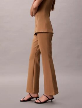 Pantalon évasé en ponte