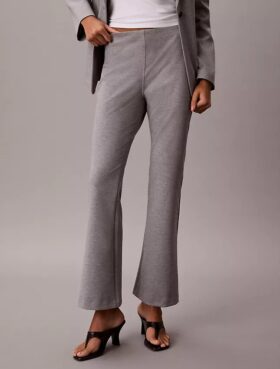 Pantalon évasé en ponte