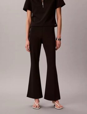 Pantalon évasé en ponte