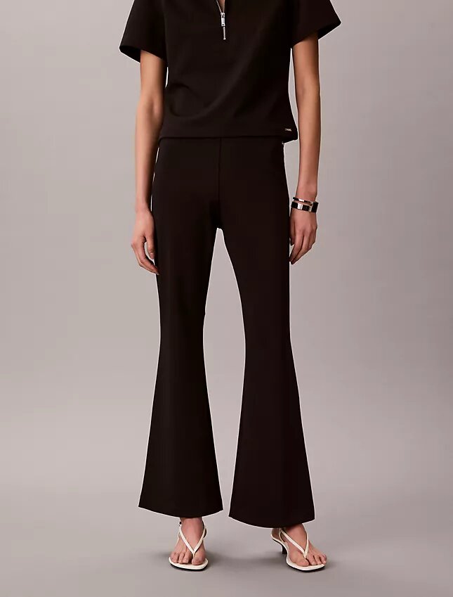 Pantalon évasé en ponte Pantalon évasé en ponte
