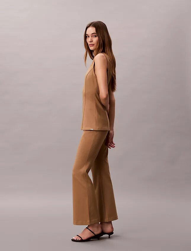 Pantalon évasé en ponte Pantalon évasé en ponte