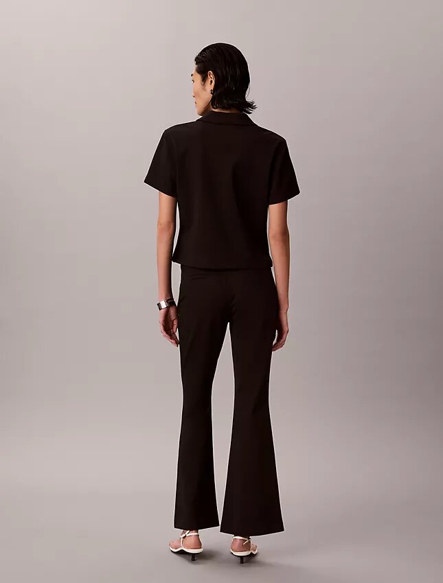 Pantalon évasé en ponte Pantalon évasé en ponte