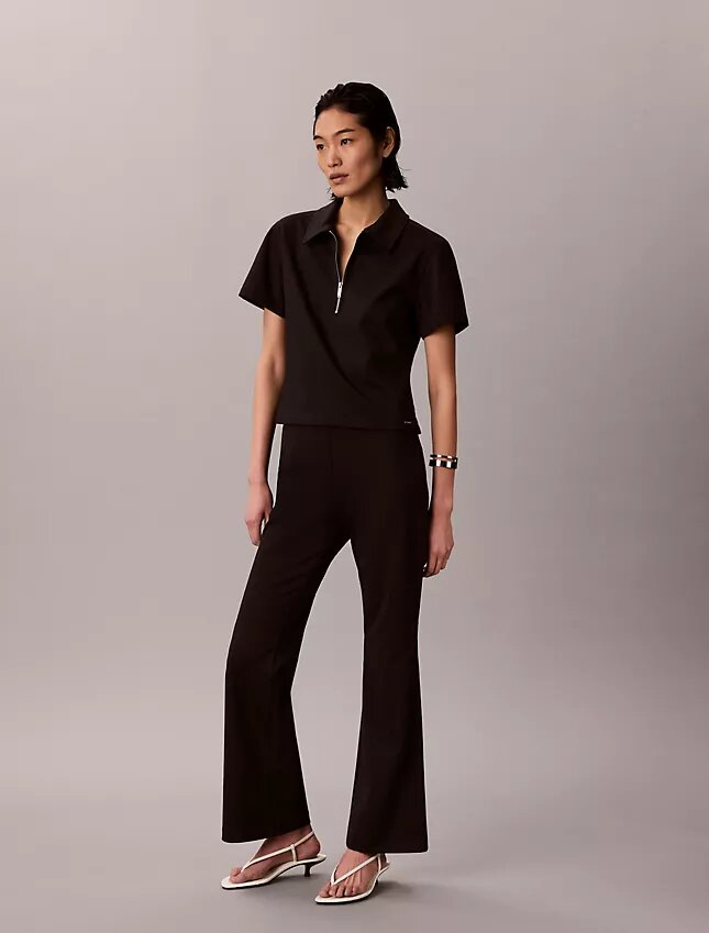 Pantalon évasé en ponte Pantalon évasé en ponte