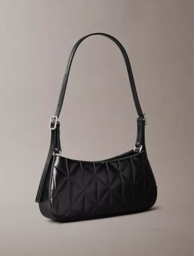 Petit sac à bandoulière avec logo matelassé
