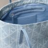 Petit sac fourre-tout en Denim avec logo emblématique sur toute la surface Petit sac fourre-tout en Denim avec logo emblématique sur toute la surface