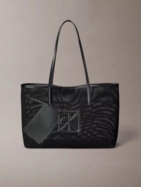 Petit sac fourre-tout en maille avec logo emblématique