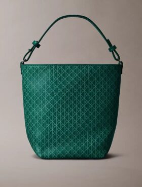 Petit sac seau avec pochette, imprimé logo sur toute la surface
