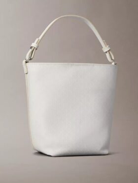 Petit sac seau avec pochette, imprimé logo sur toute la surface