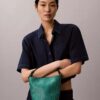 Petit sac seau avec pochette, imprimé logo sur toute la surface