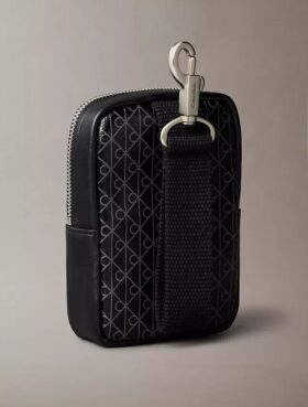 Pochette zippée avec logo emblématique sur toute la surface