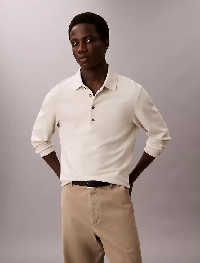 Polo ample en jacquard Polo ample en jacquard