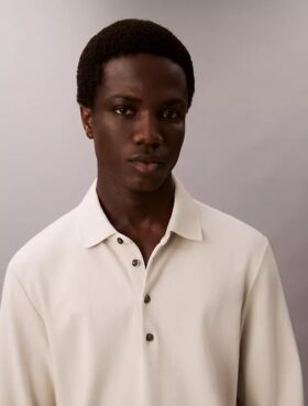 Polo ample en jacquard