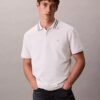 Polo classique à col et poignets en piqué Monogram Polo classique à col et poignets en piqué Monogram