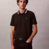 Polo classique à col et poignets en piqué Monogram Polo classique à col et poignets en piqué Monogram