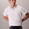 Polo classique à col et poignets en piqué Monogram Polo classique à col et poignets en piqué Monogram