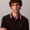 Polo classique à col et poignets en piqué Monogram Polo classique à col et poignets en piqué Monogram